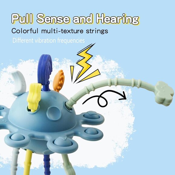 Montessori Pull String Sensory Toy for 6-12-18 Months Babies Teething Toys(1 Set - Picture 6 of 13